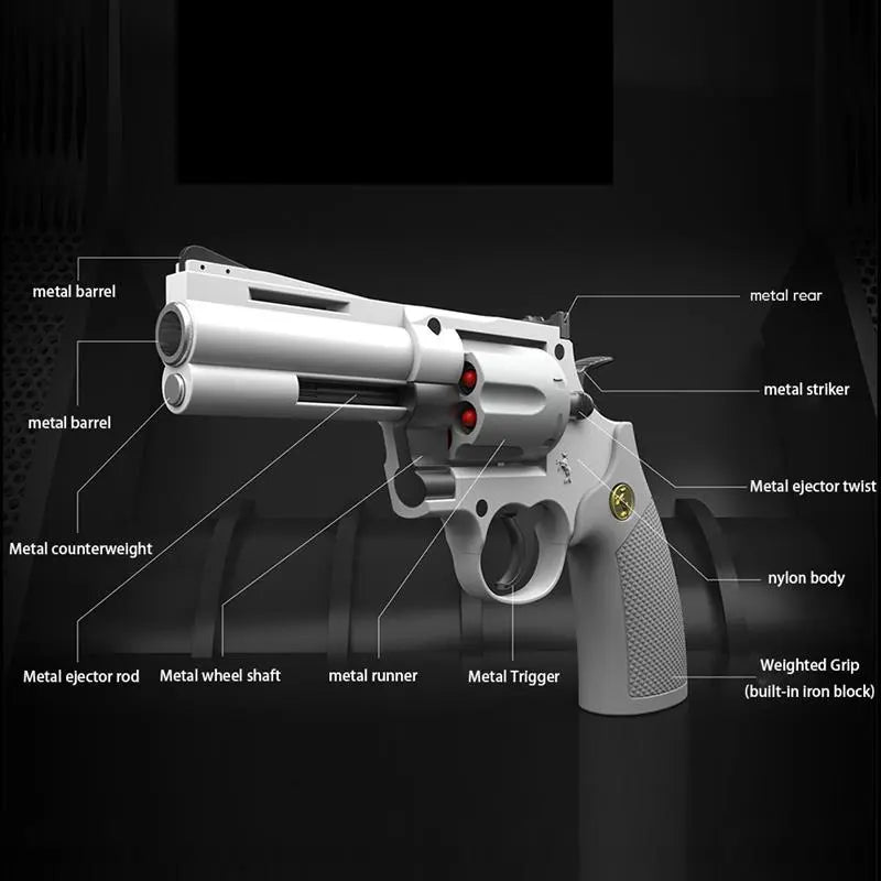 ZP5 Revolver Soft Bullet Gun 357 Simulated Ejection Toy Pistol Adult Boy Child Soft Bullet Toy Gun Weapon Model