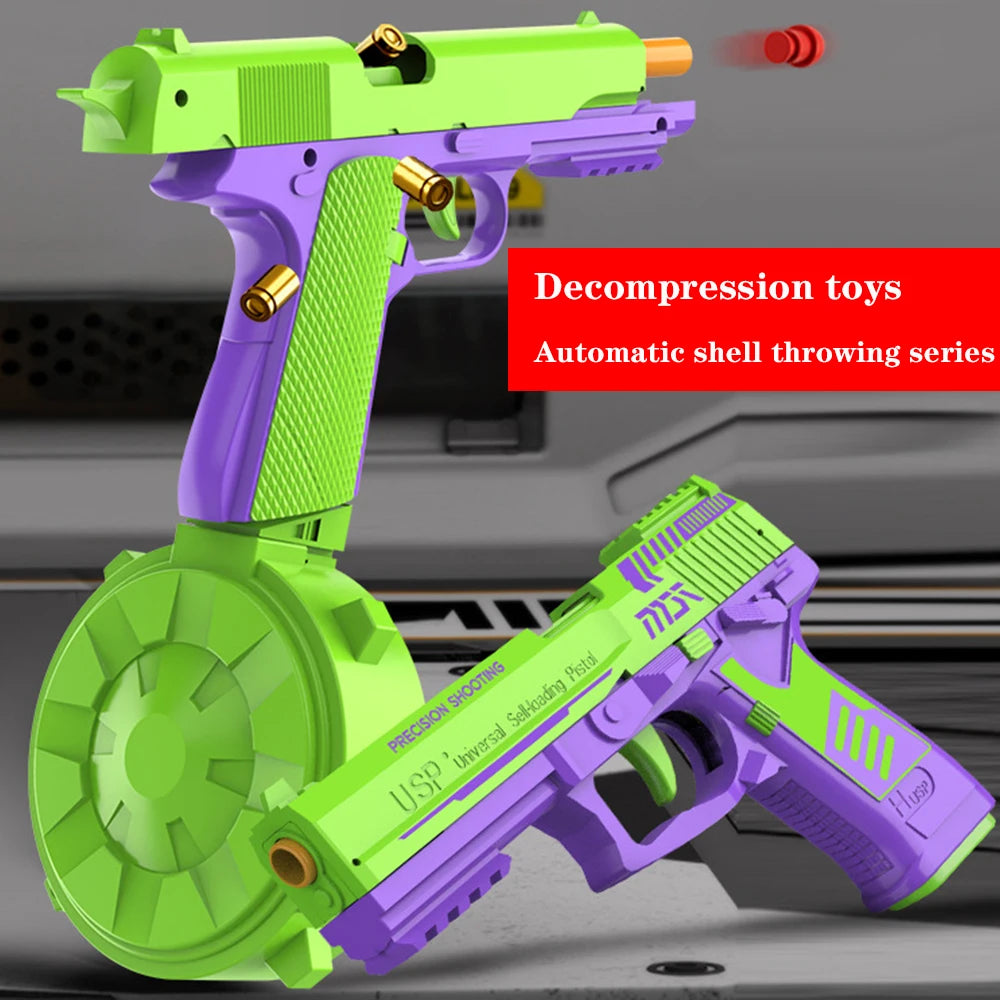 Radish Gun Glock Toy Gun Shell Ejection Soft Bullet Foam Darts Blaster Pistol M1911 Airsoft Gun Handgun For Kids Adult Gift