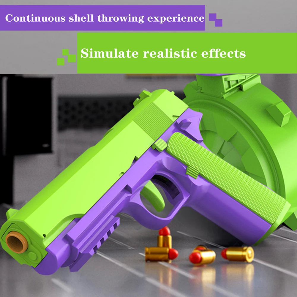 Radish Gun Glock Toy Gun Shell Ejection Soft Bullet Foam Darts Blaster Pistol M1911 Airsoft Gun Handgun For Kids Adult Gift